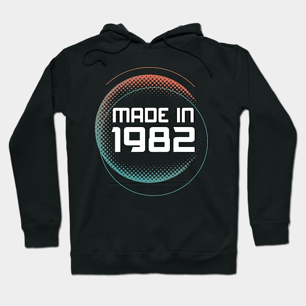 Made in 1982 Hoodie by CardRingDesign